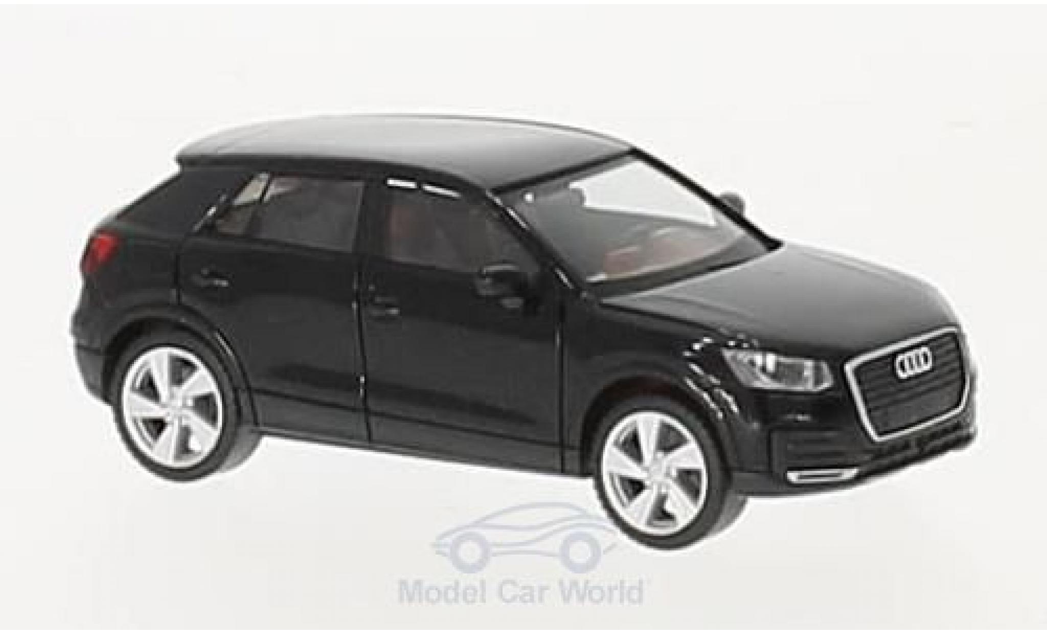 Audi Q2 1/87 Herpa metallic zwart modelauto