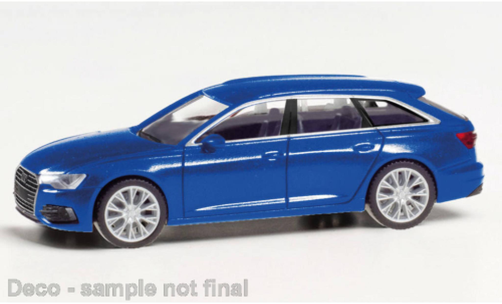 Audi A6 1/87 Herpa Avant metallic blauw modelauto