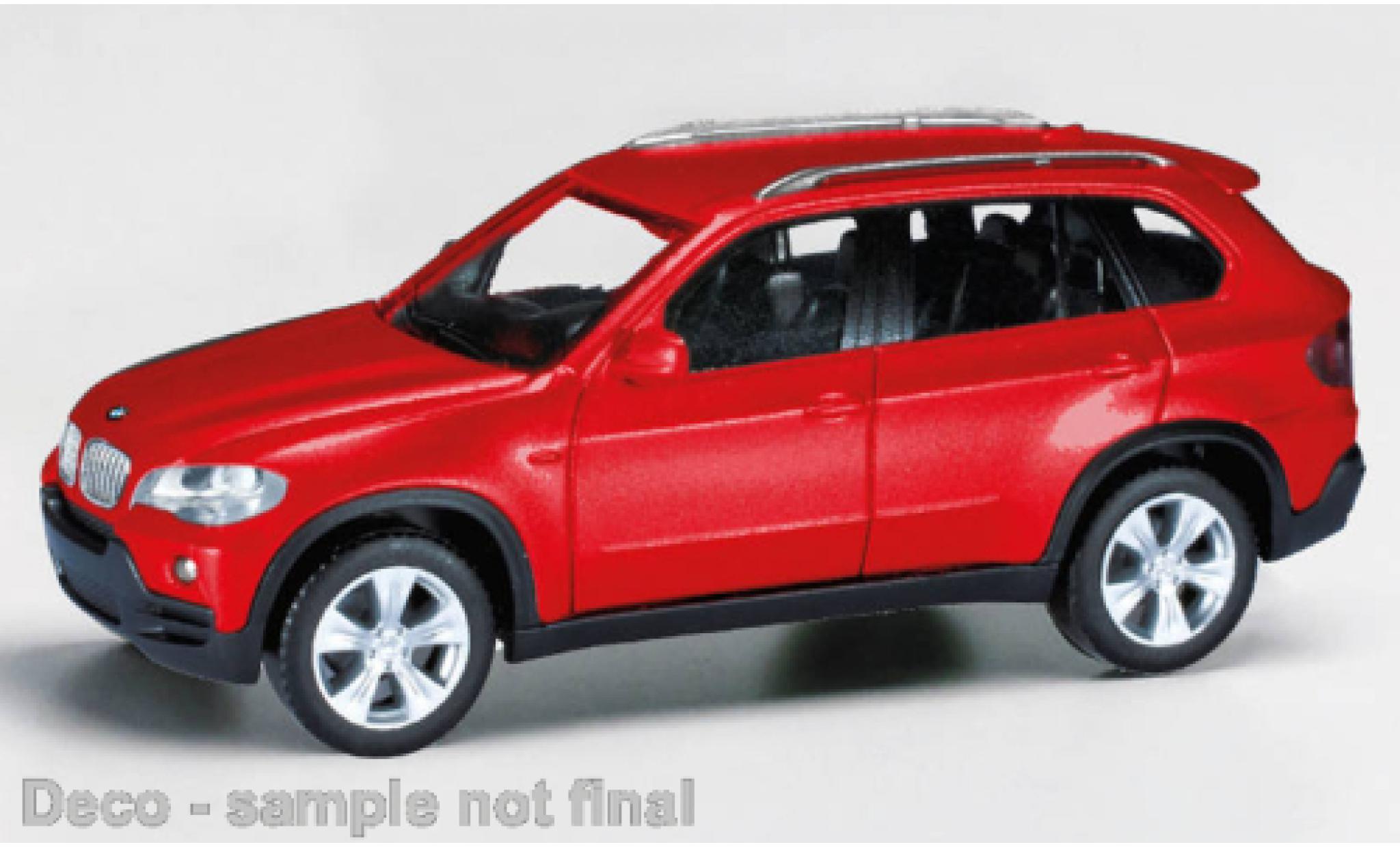 Bmw X5 1/87 Herpa metallic rood modelauto