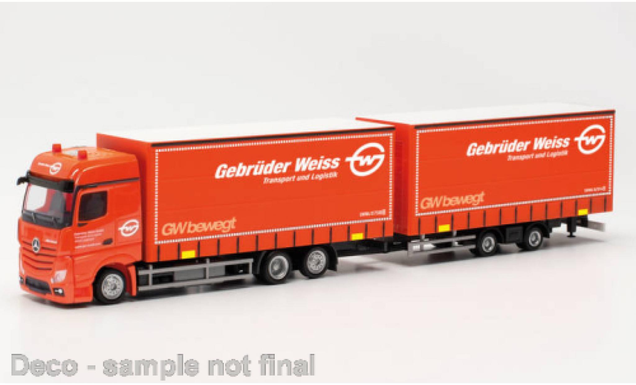 Mercedes Actros 1/87 Herpa Bigspace Gebr&uuml;der Weiss (A) 2018 modelauto