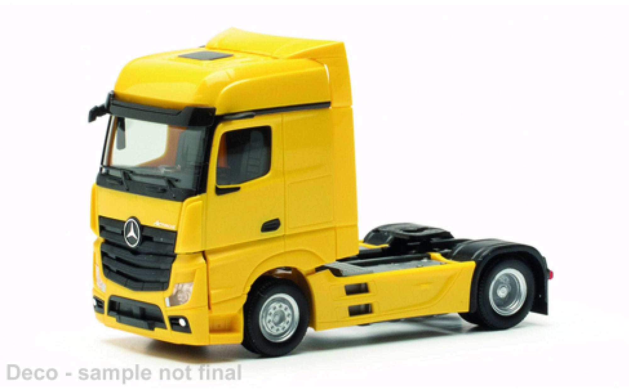 Mercedes Actros 1/87 Herpa Bigspace geel 2018 modelauto