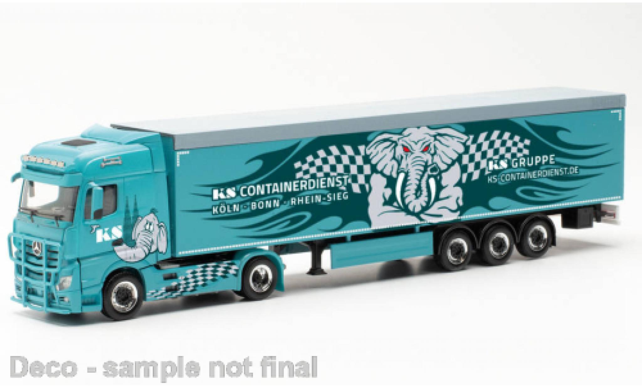 Mercedes Actros 1/87 Herpa Bigspace KS Containerdienst modelauto