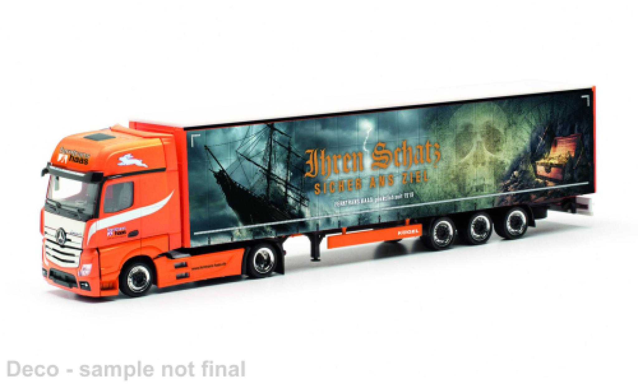 Mercedes Actros 1/87 Herpa L Gigaspace Ferntrans Haas modelauto