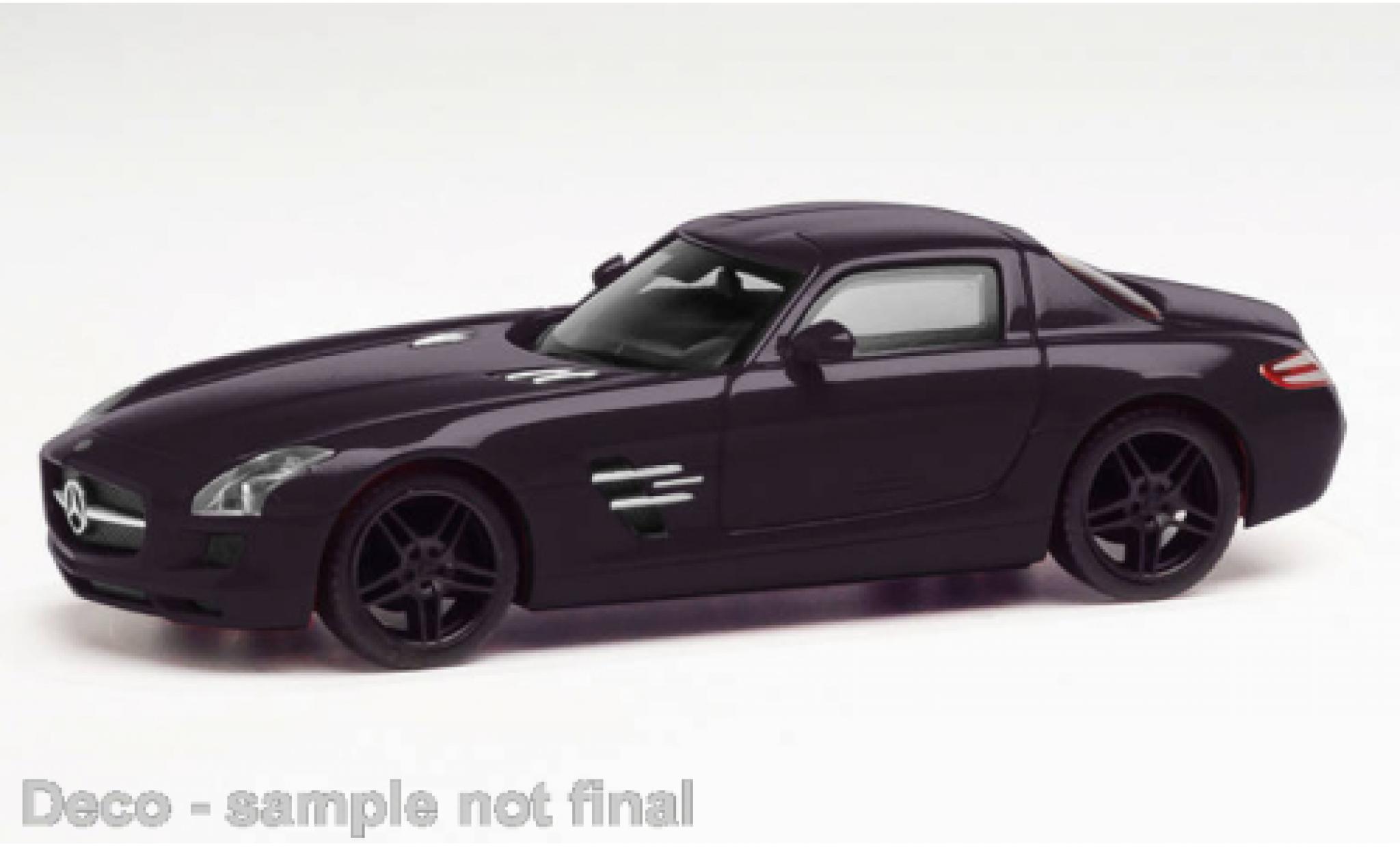 Mercedes SLS 1/87 Herpa AMG zwart modelauto
