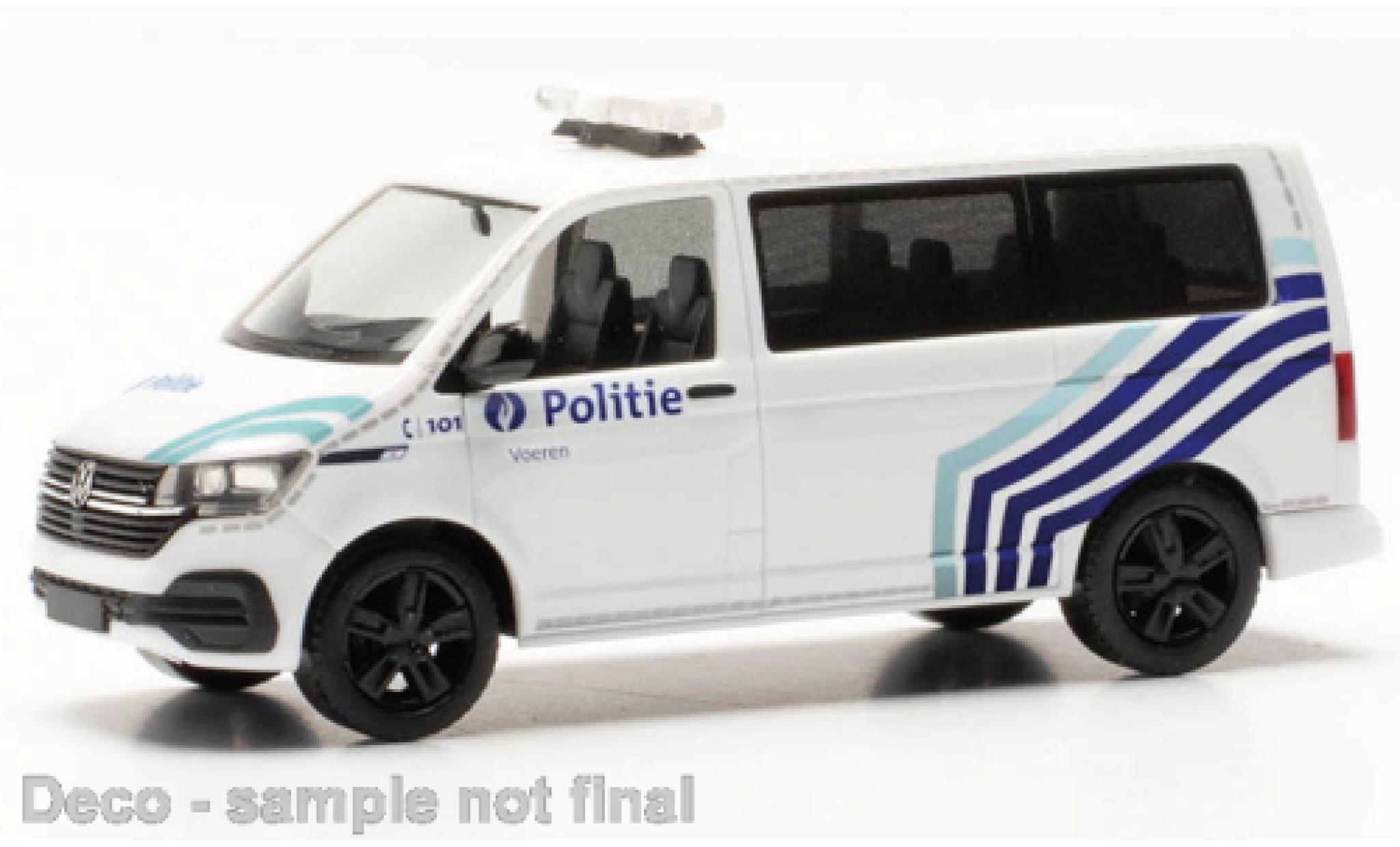 Volkswagen T6 1/87 Herpa .1 bus Politie (BE) modelauto