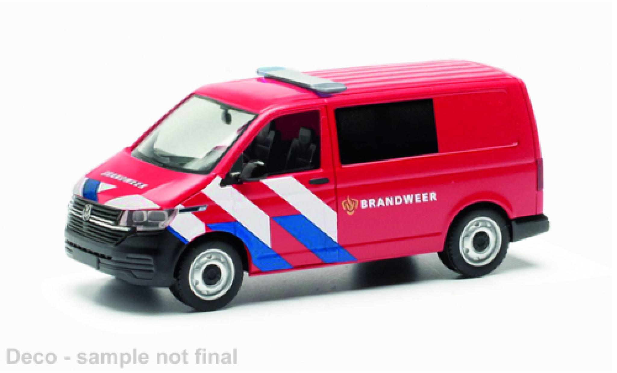 Volkswagen T6 1/87 Herpa .1 demi bus Brandweer (NL) modelauto