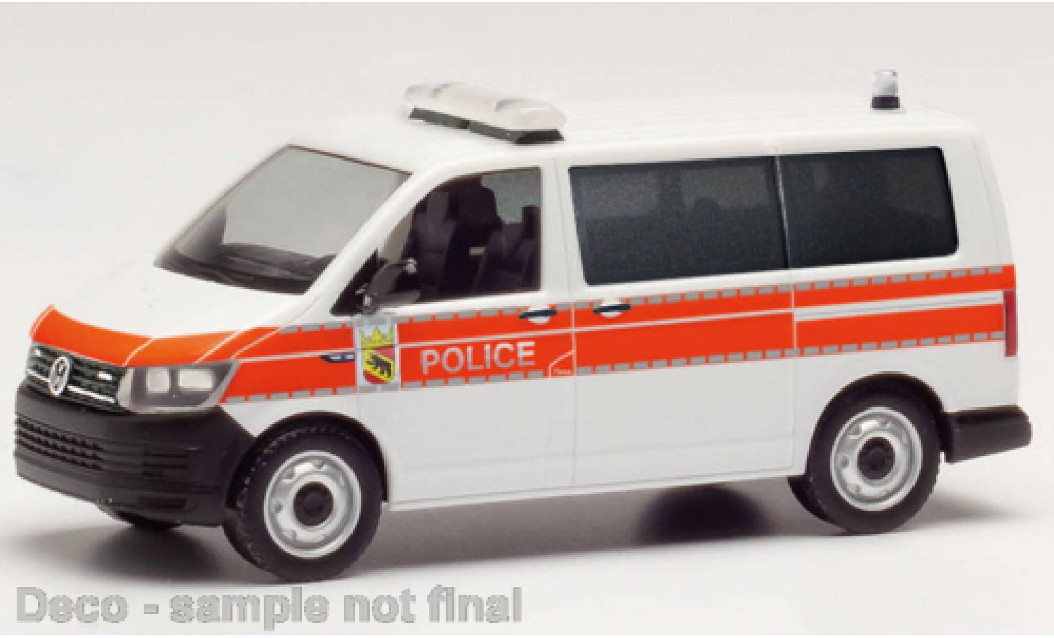 Volkswagen T6 1/87 Herpa bus politie Bern modelauto