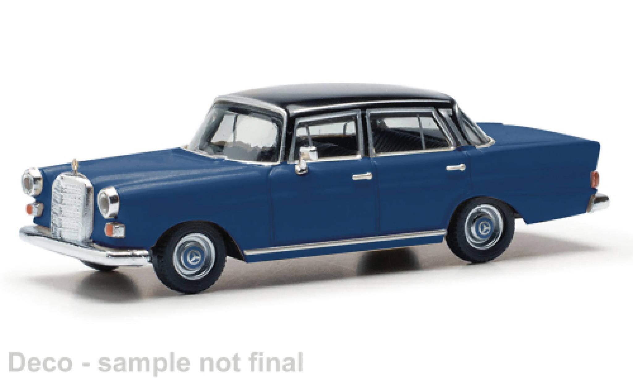 Mercedes 200 1/87 Herpa blauw/zwart 1:87 modelauto