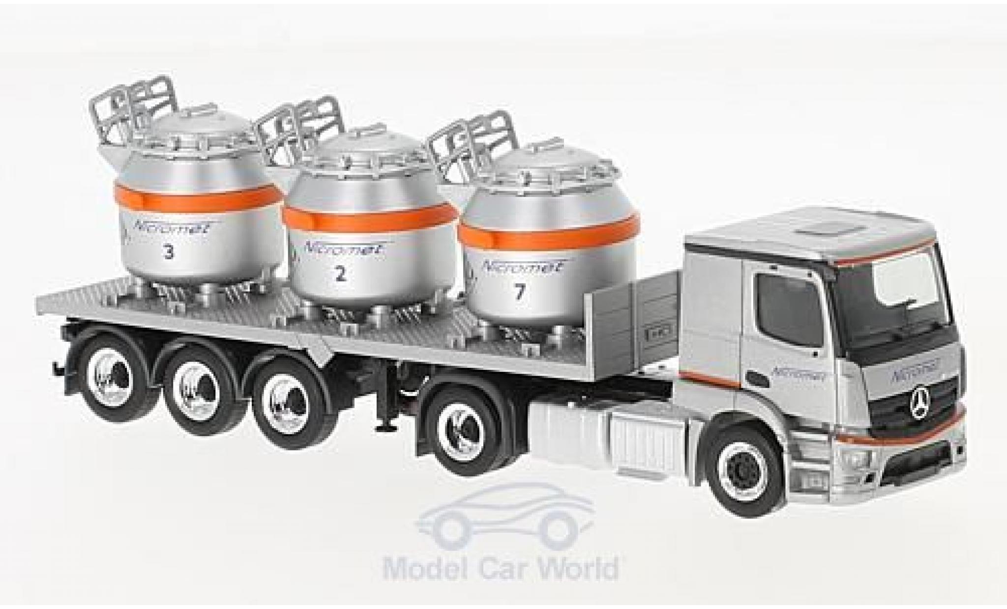 Mercedes CLA 1/87 Herpa Actros Classicspace 23 Nicromet (PL) Aluminiumtiegel-Sattelzug modelauto