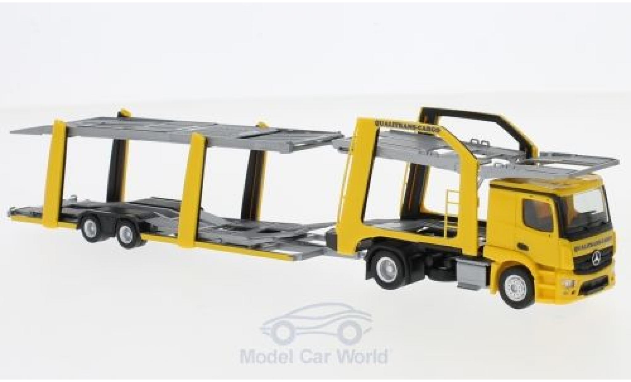 Mercedes Actros 1/87 Herpa Eurolohr Qualitrans Cargo (HU) Autotansporter modelauto