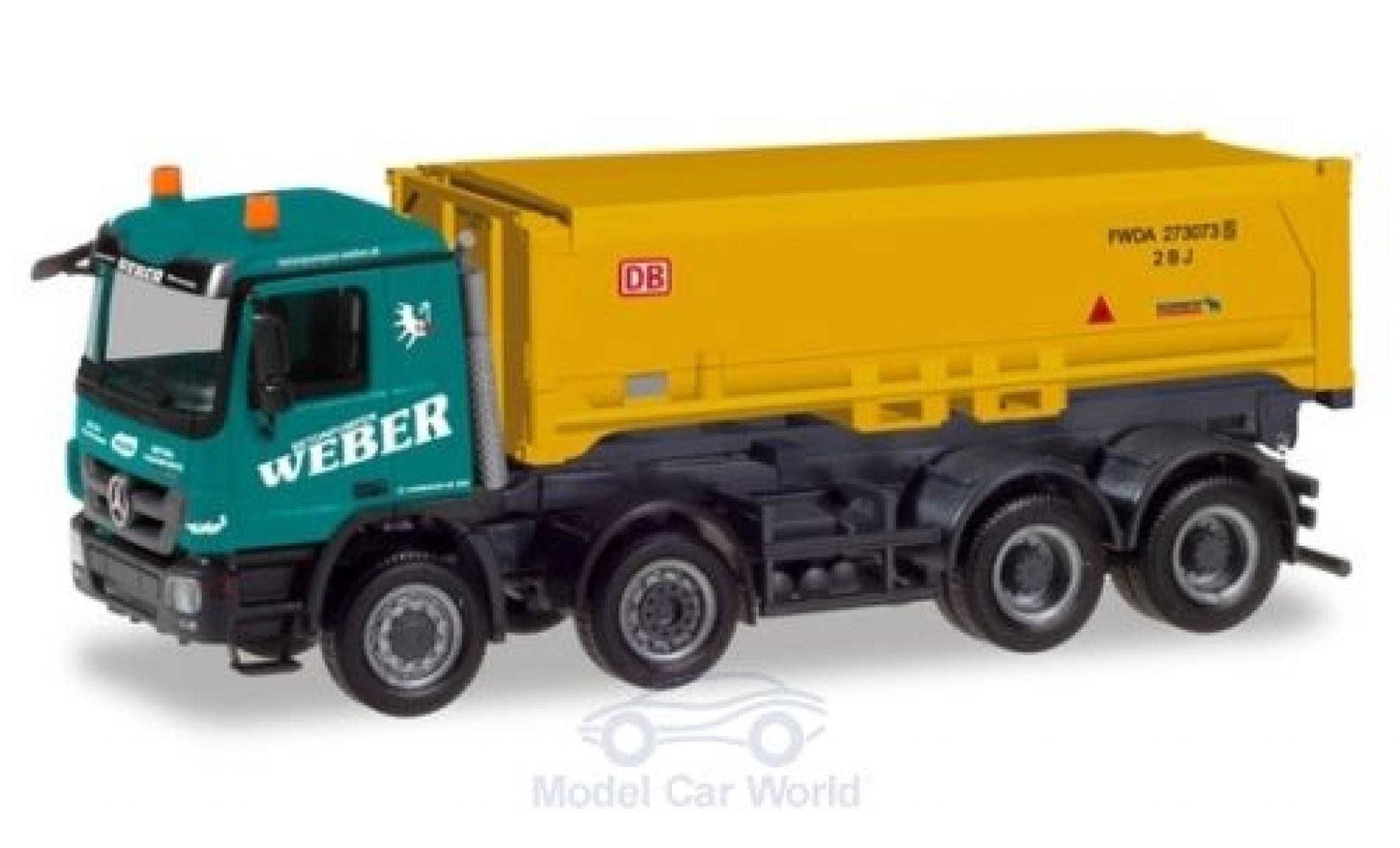 Mercedes Actros 1/87 Herpa M Weber / Stuttgart 21 2008 Schmitz Absetzkipper-LKW modelauto
