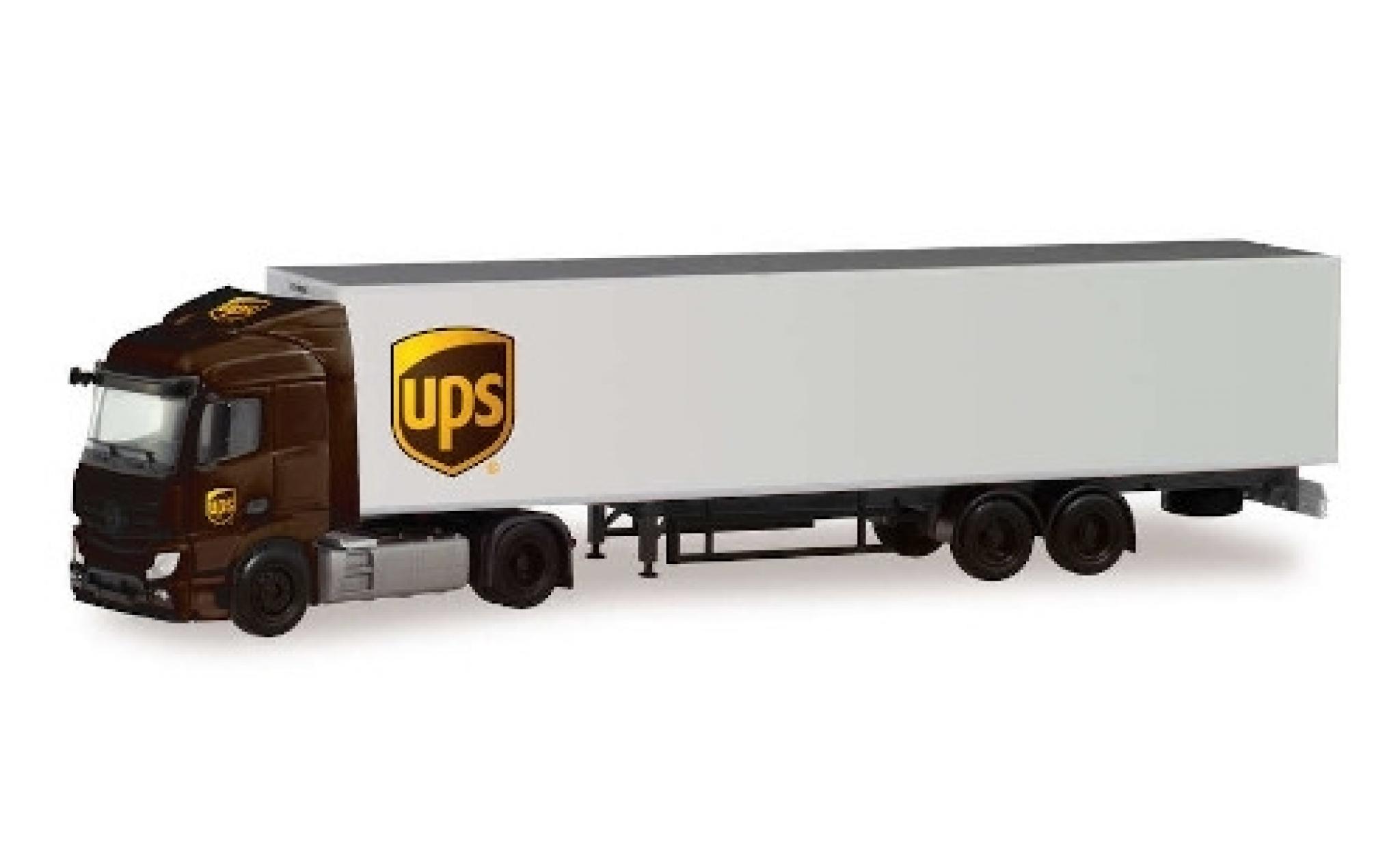 Mercedes Actros 1/87 Herpa Streamspace 2.3 UPS wagon conteneur-tracteur modelauto