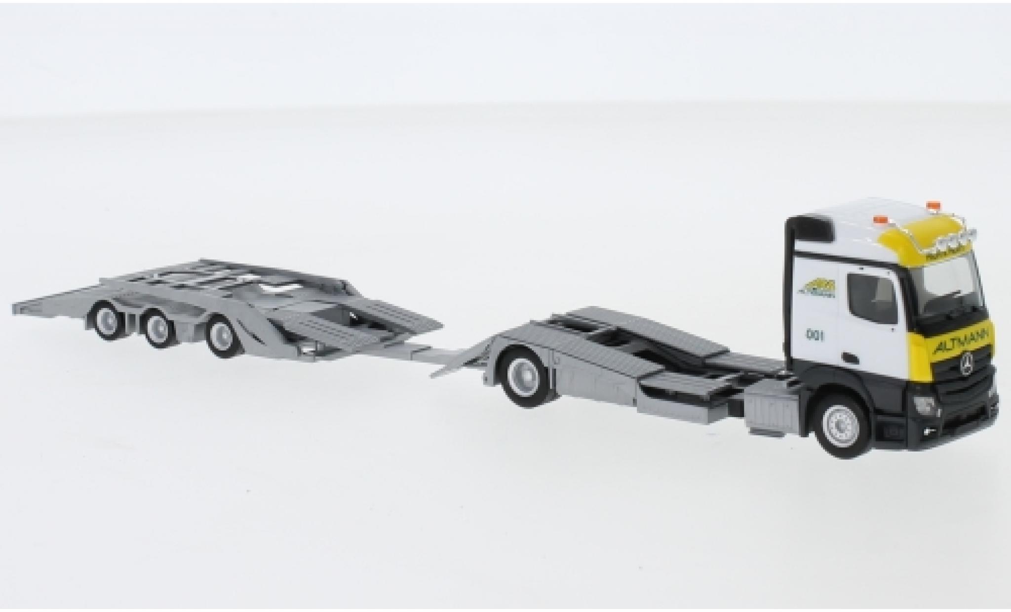 Mercedes Actros 1/87 Herpa Streamspace ARS (Bayern / Wolnzach) LKW-Transporter-H&auml;ngerzug modelauto