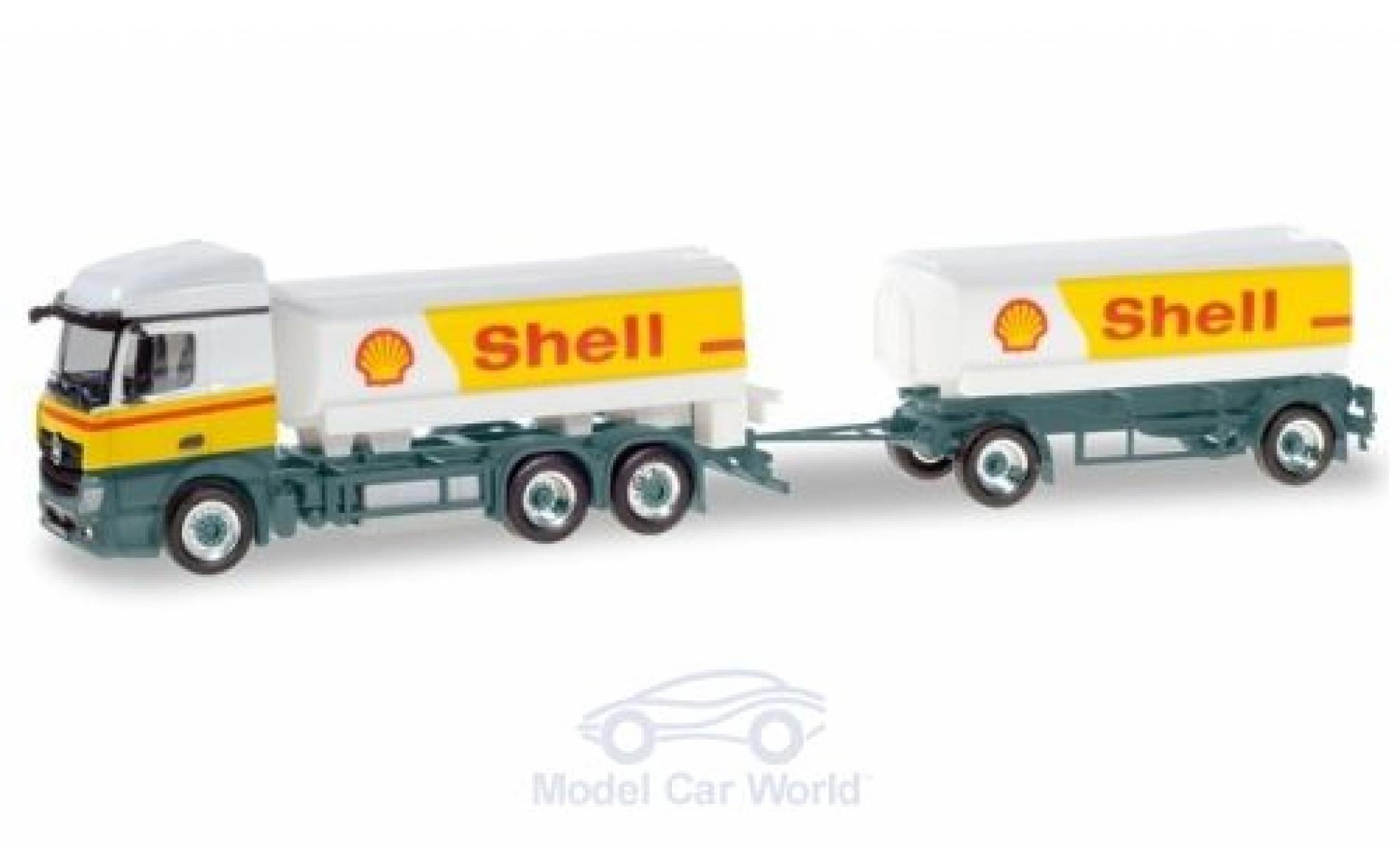 Mercedes Actros 1/87 Herpa StreamSpace S Benzintank-H&auml;ngerzug modelauto