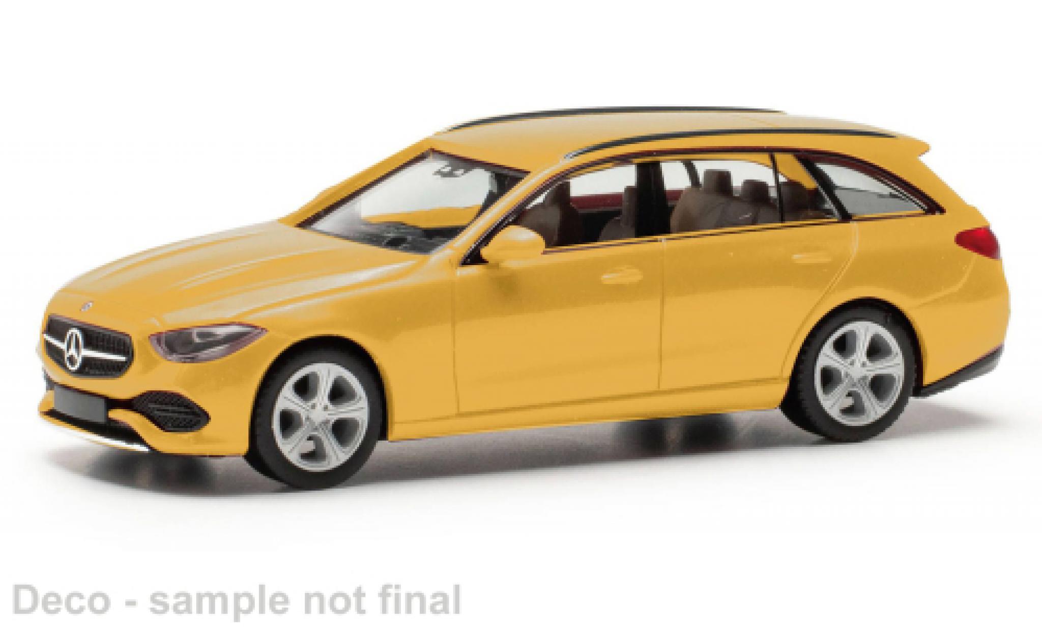 Mercedes Classe C 1/87 Herpa T-Modell geel 1:87 modelauto