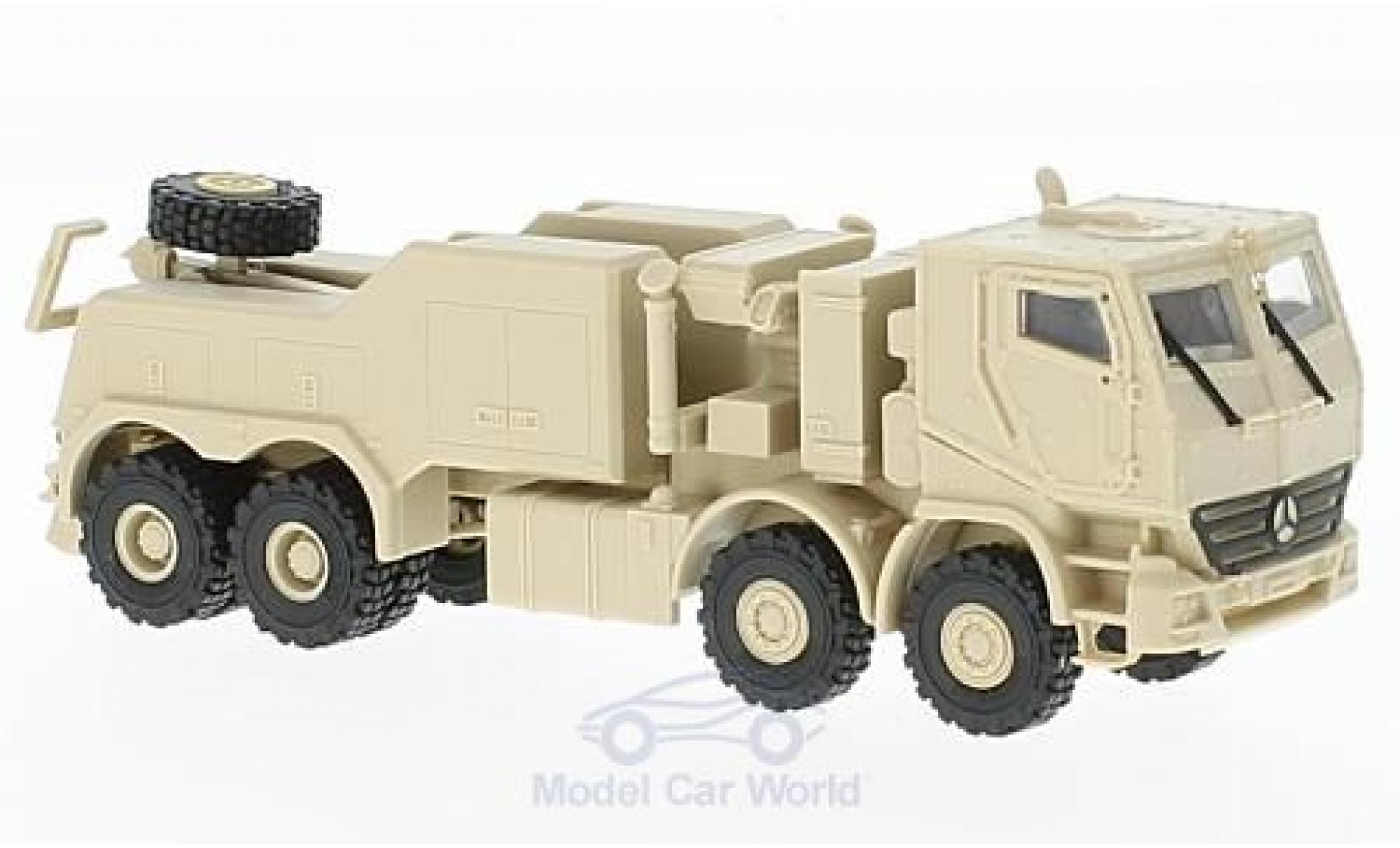 Mercedes Actros 1/87 Herpa matt-beige gepanzertes Bergefahrzeug modelauto