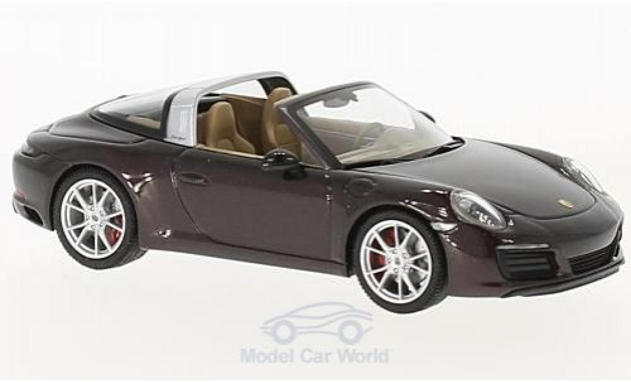 Porsche 991 Targa 1/43 Herpa 911 () Targa 4S metallic bruin modelauto