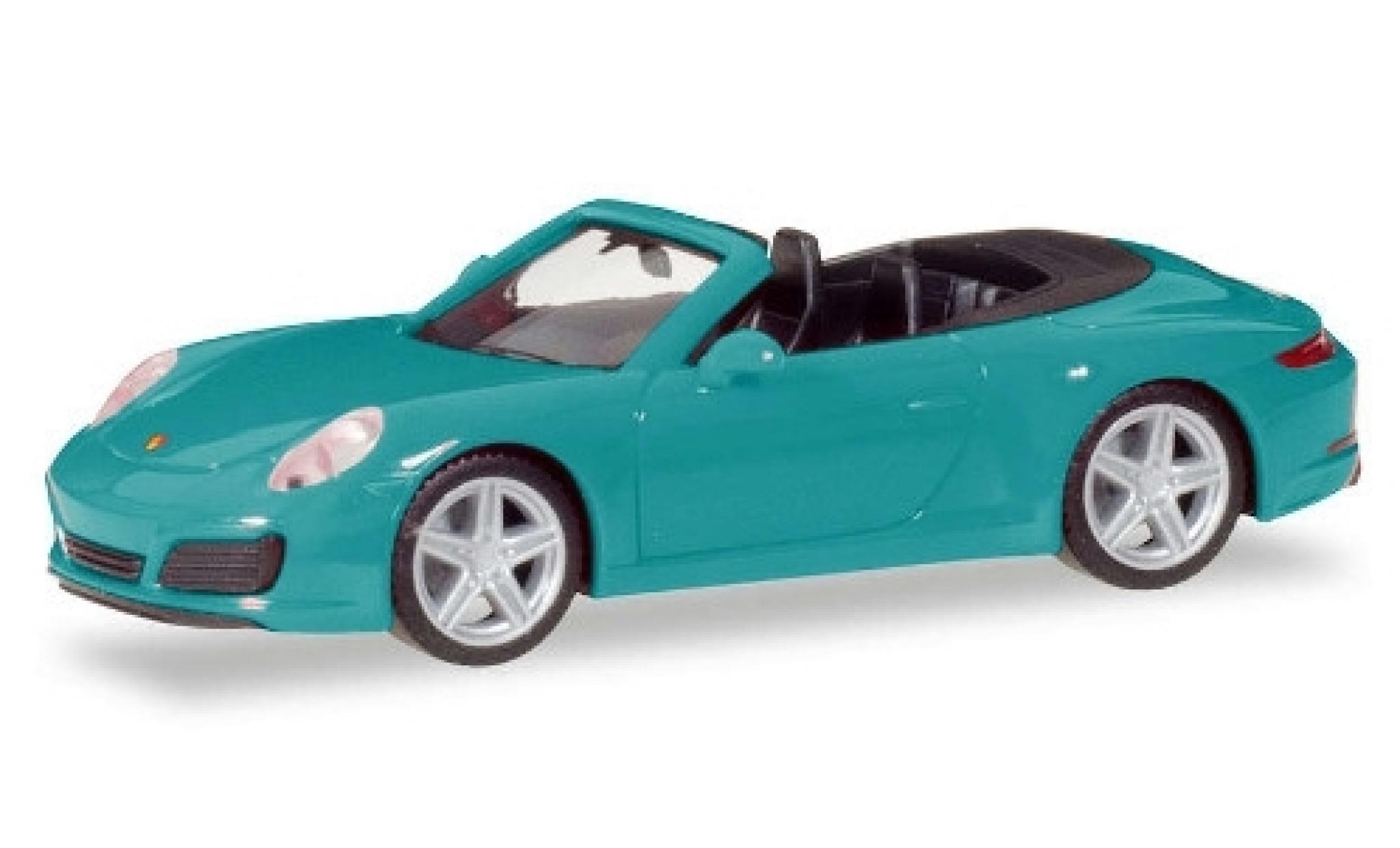 Porsche 911 1/87 Herpa Carrera 2 Cabriolet blauw modelauto