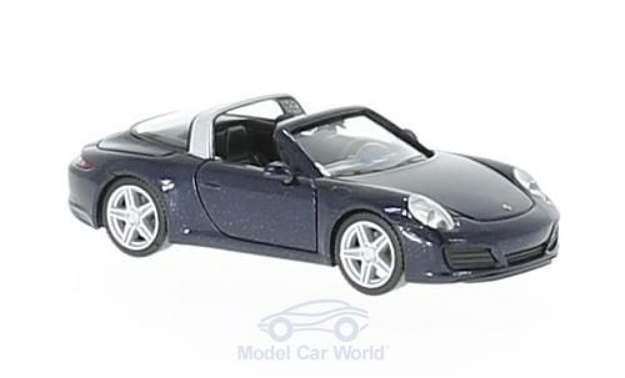 Porsche 911 1/87 Herpa Targa 4 metallic blauw modelauto