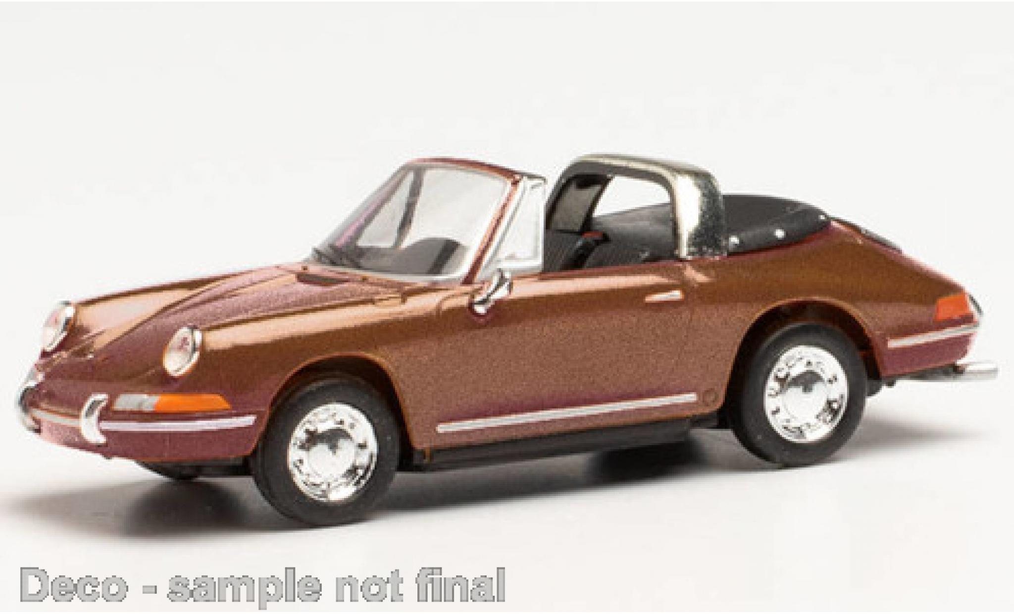 Porsche 911 1/87 Herpa Targa metallic bruin modelauto