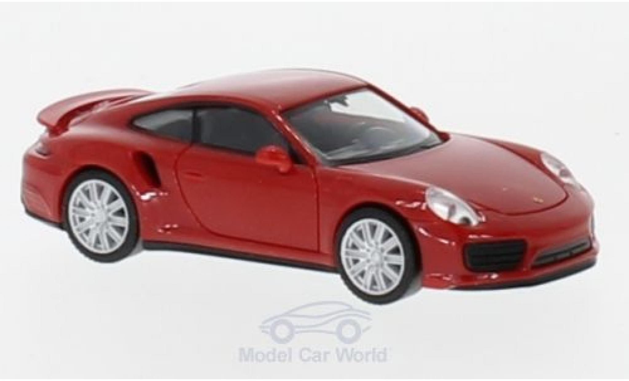 Porsche 911 Turbo 1/87 Herpa Turbo rood modelauto
