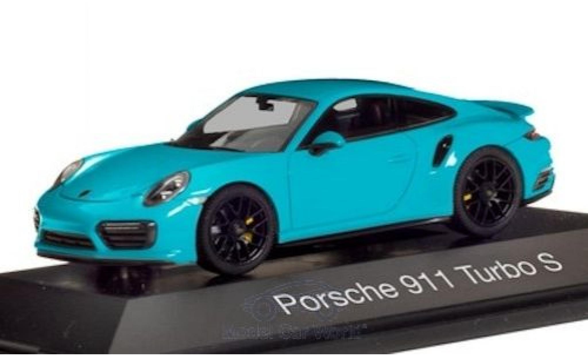 Porsche 992 Turbo s 1/43 Herpa 911 Turbo S () blauw modelauto