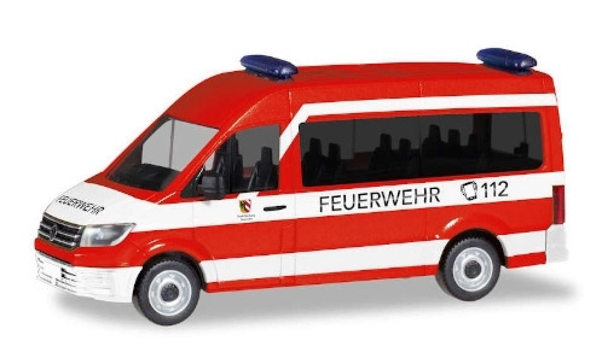 Volkswagen Crafter 1/87 Herpa BUS HD MTW Brandweer N&uuml;rnberg-Neundorf modelauto