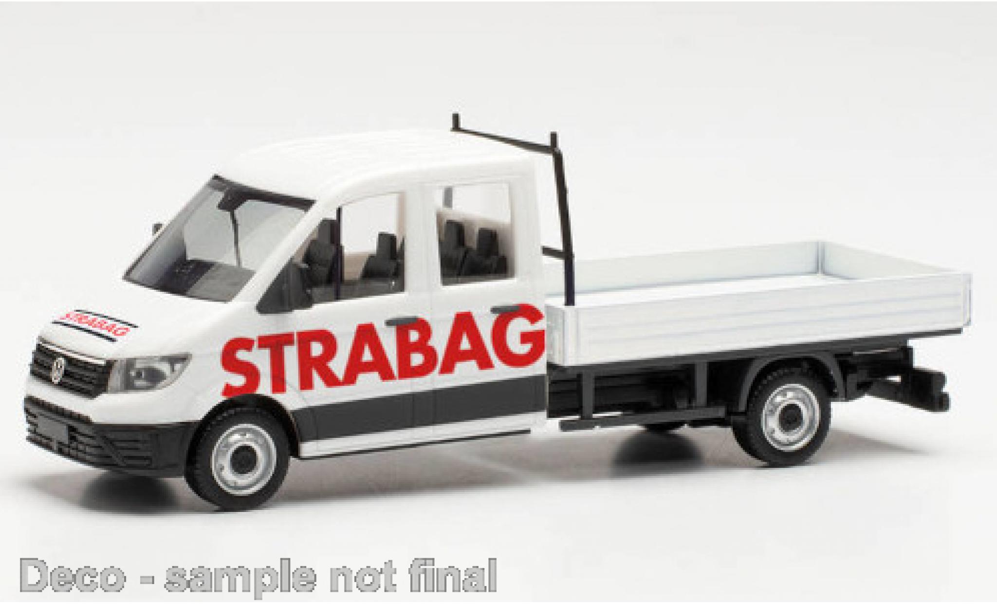 Volkswagen Crafter 1/87 Herpa Doppelkabine Pritsche STRABAG modelauto