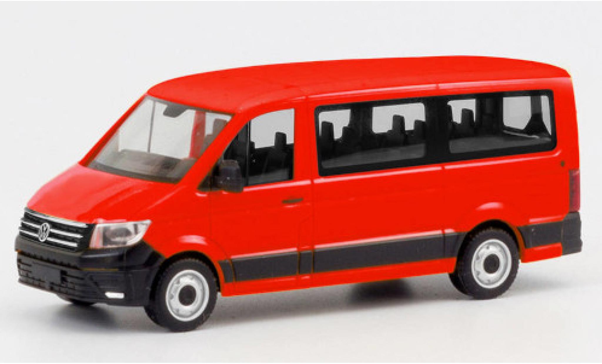 Volkswagen Crafter 1/87 Herpa FD Bus rood modelauto