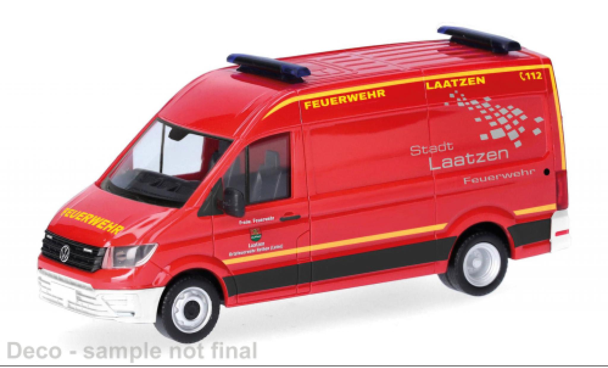 Volkswagen Crafter 1/87 Herpa Kasten Hochdach Freiwillige Brandweer Laatzen 1:87 modelauto