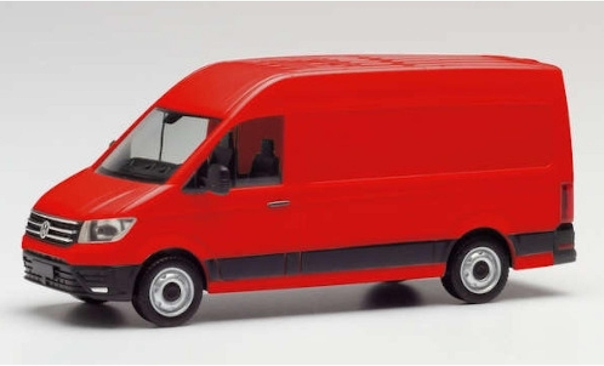 Volkswagen Crafter 1/87 Herpa Kasten Hochdach rood modelauto