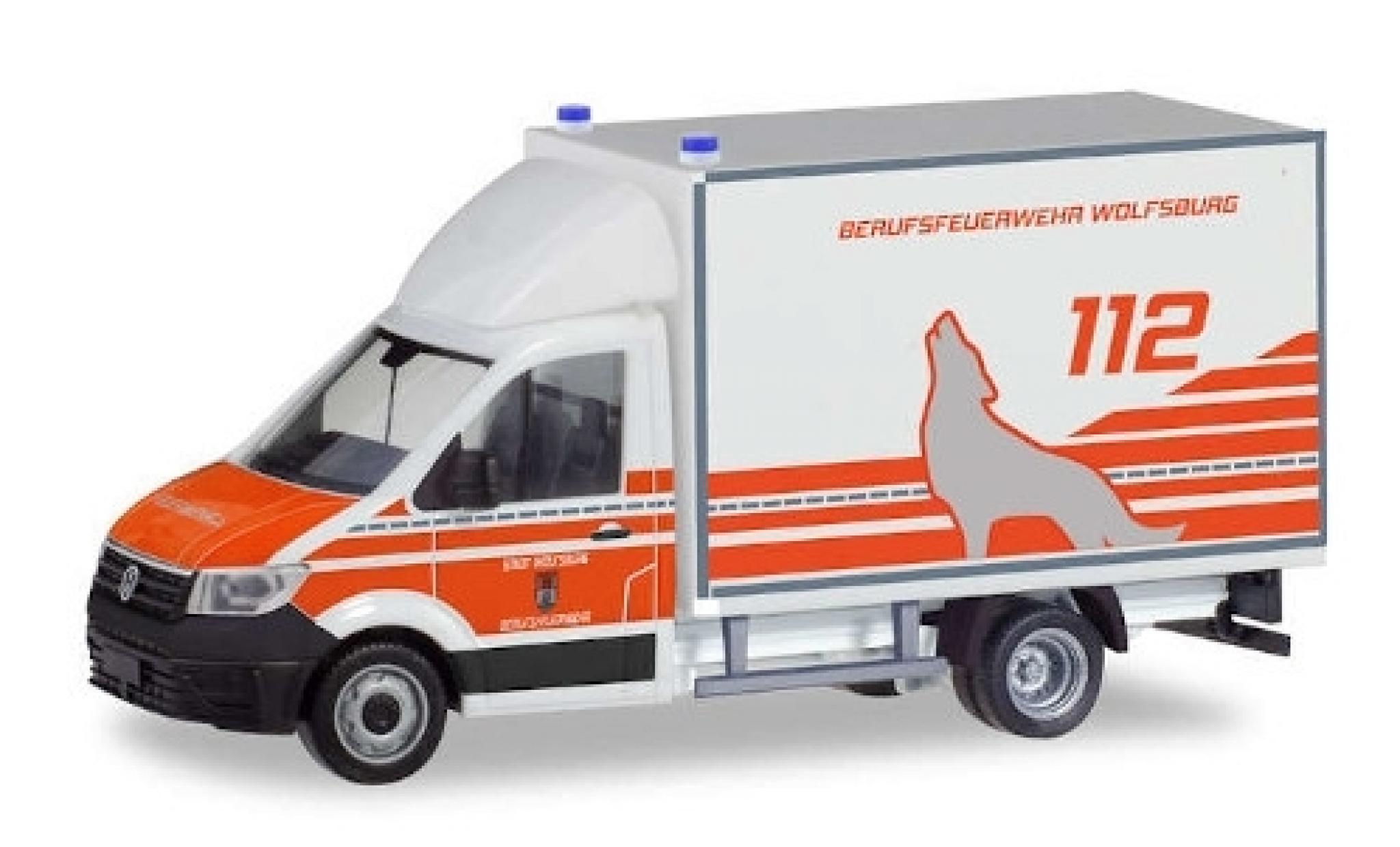 Volkswagen Crafter 1/87 Herpa Koffer Brandweer Wolfsburg modelauto