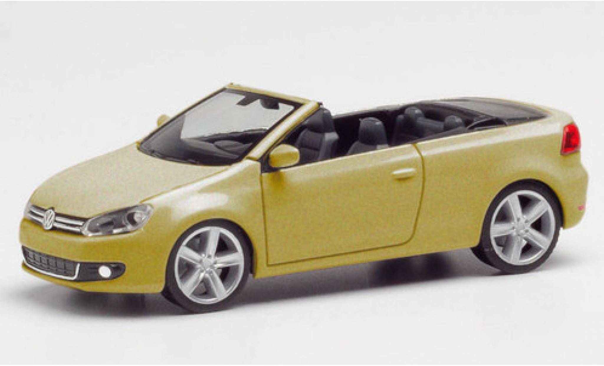 Volkswagen Golf 1/87 Herpa Carbriolet metallic beige modelauto