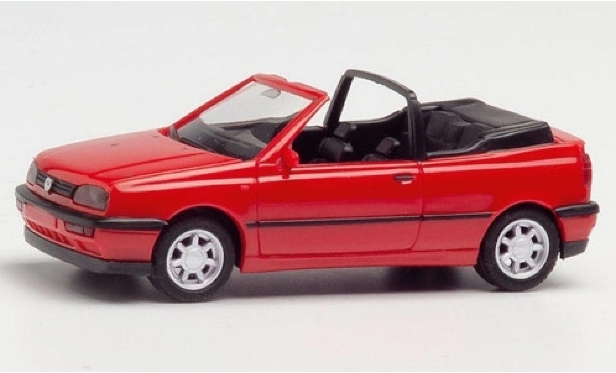 Volkswagen Golf 1/87 Herpa III Cabriolet rood modelauto