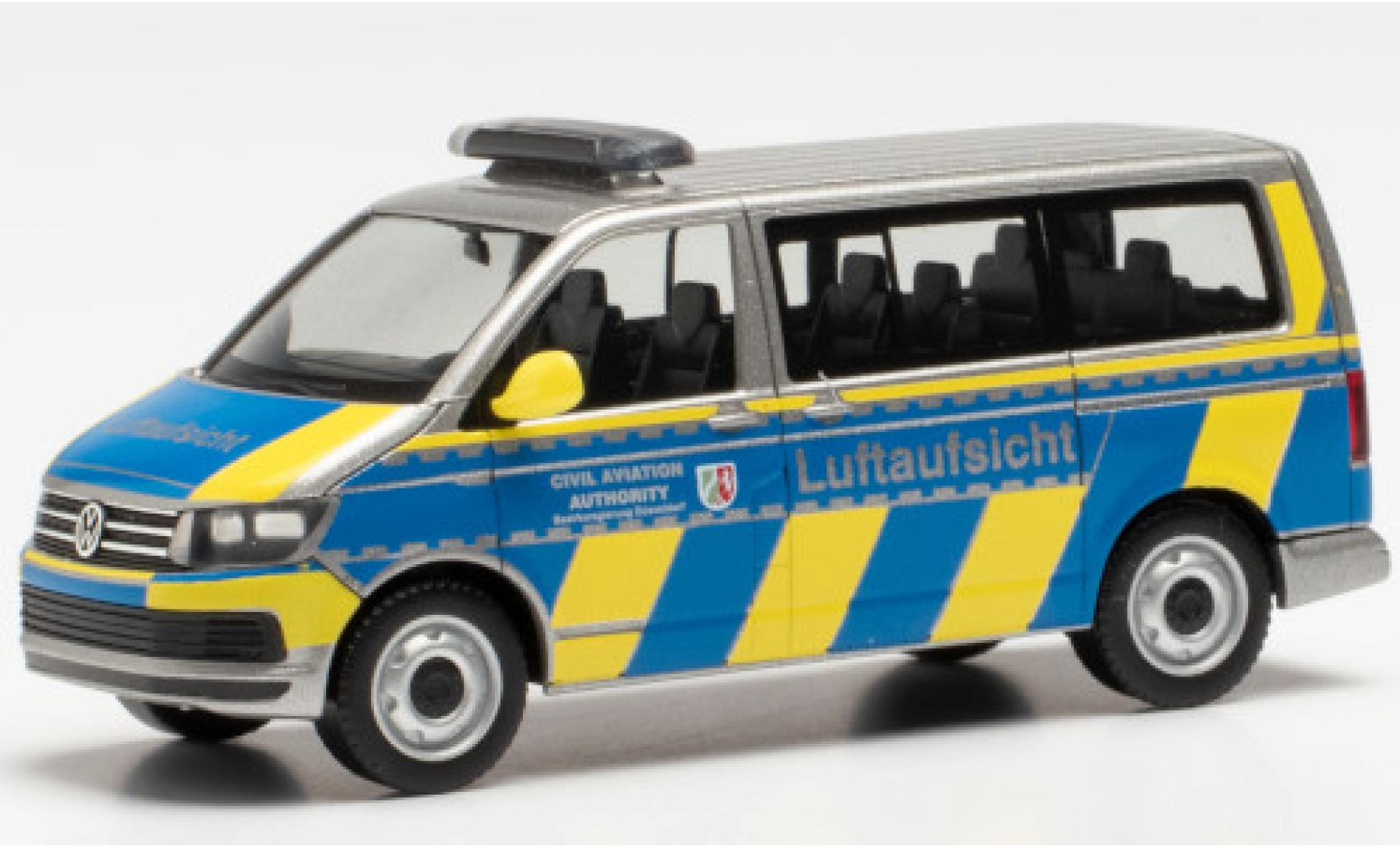 Volkswagen T6 1/87 Herpa Bus Luftaufsicht - D&uuml;sseldorf NRW Civil Aviation Authority modelauto
