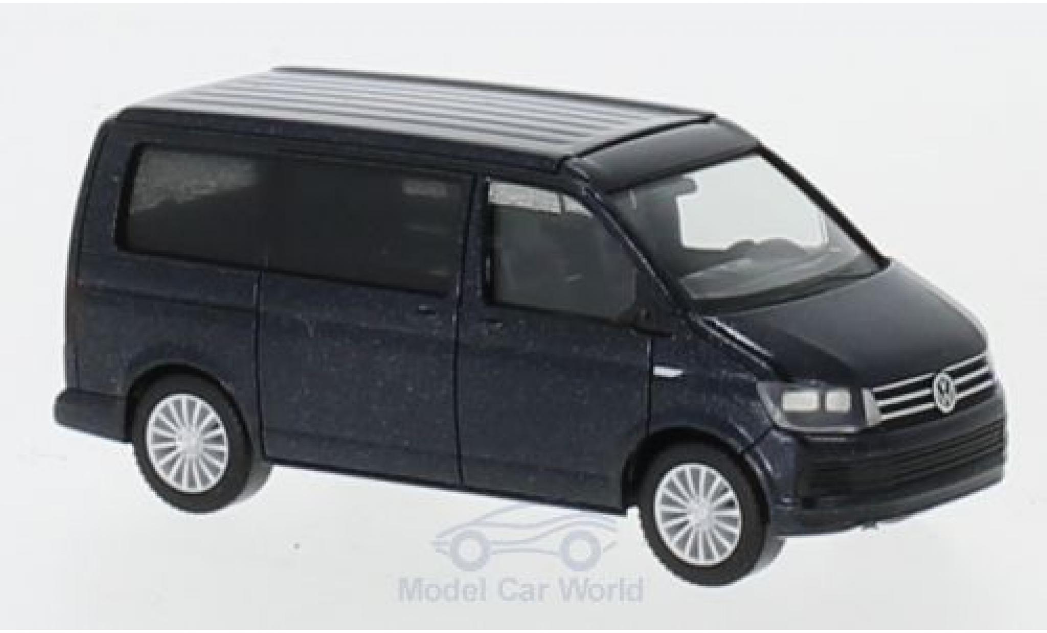 Volkswagen T6 1/87 Herpa California metallic blauw modelauto