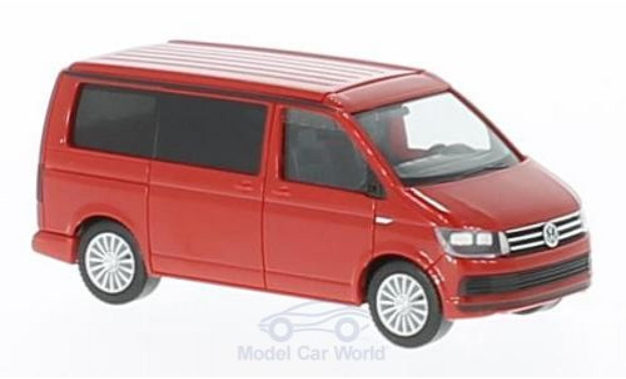 Volkswagen T6 1/87 Herpa California rood modelauto
