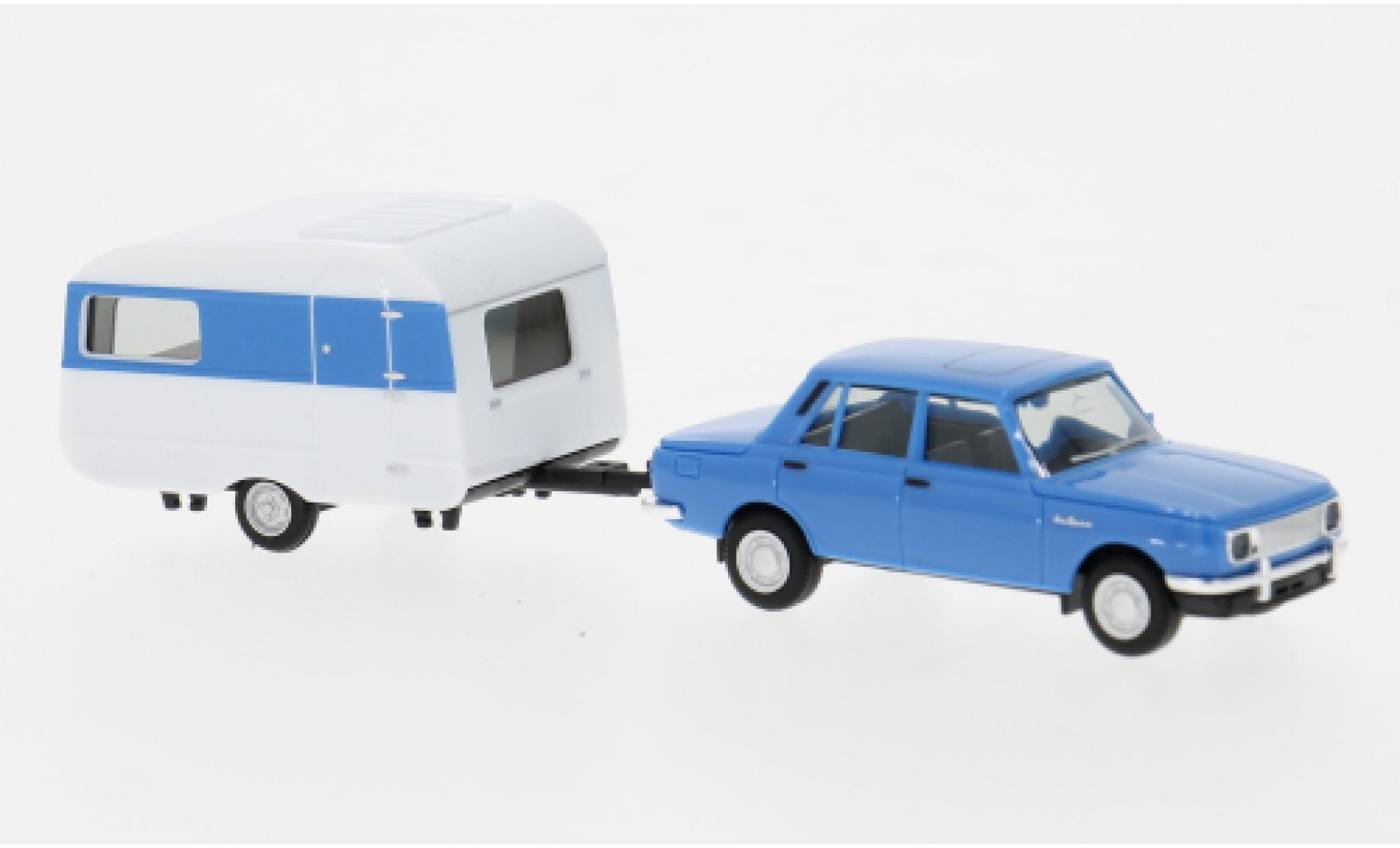 Wartburg 353 1/87 Herpa blauw 1982 1:87 modelauto