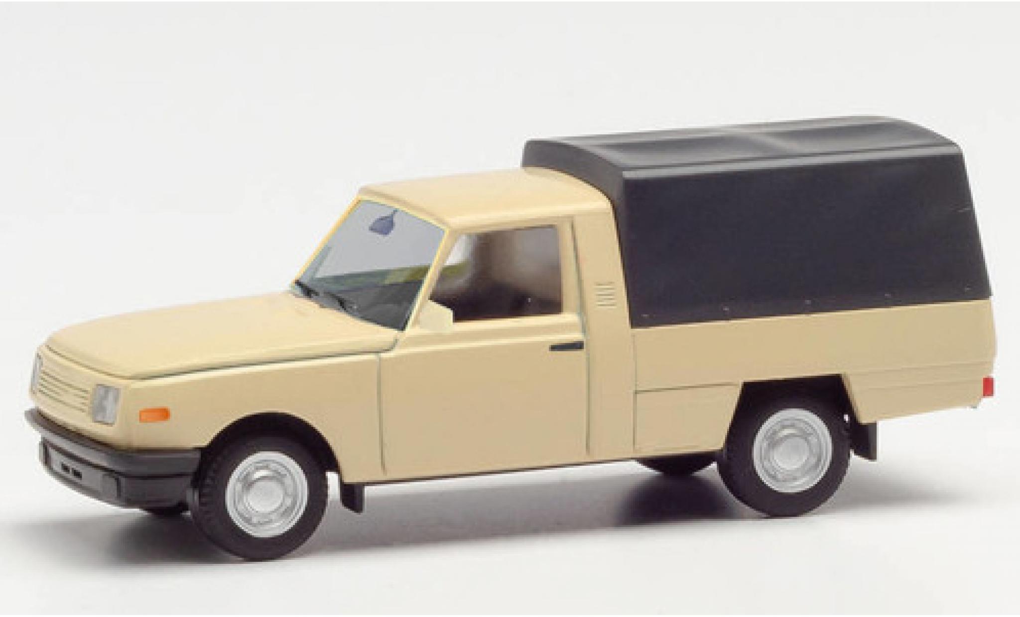 Wartburg 353 1/87 Herpa Trans beige 1985 avec toile modelauto