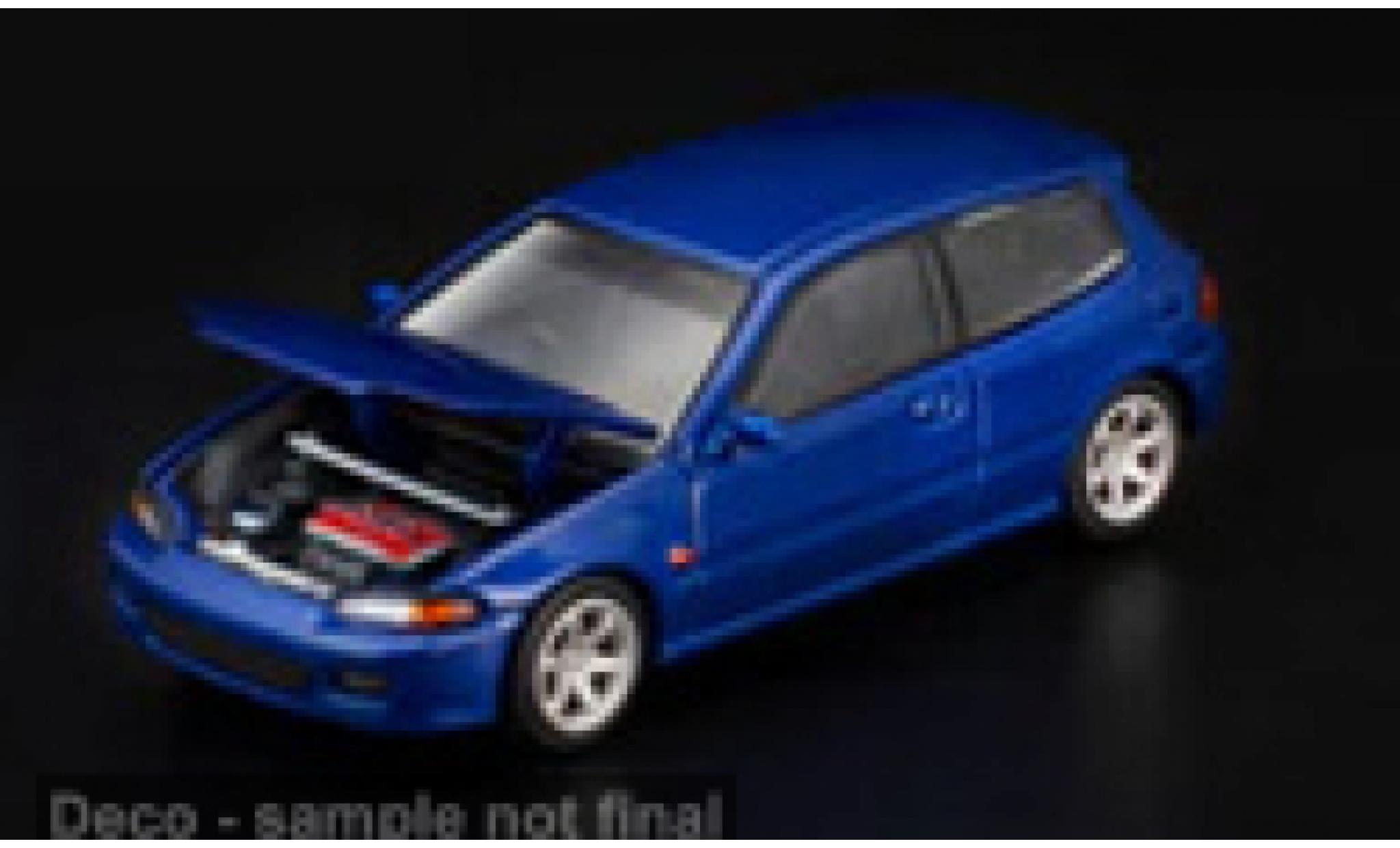 Honda Civic 1/64 Pop Race (EG6) blauw 1:64 modelauto