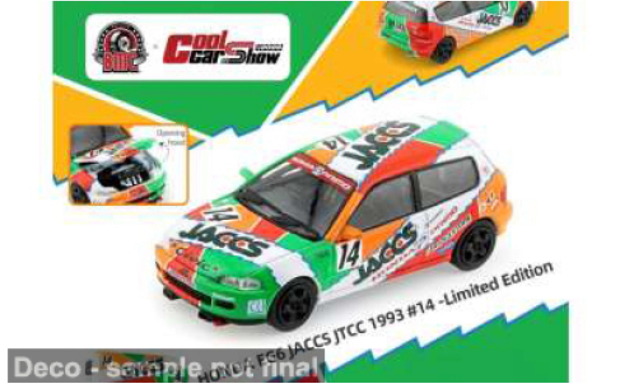 Honda Civic 1/64 BM Creations (EG6) JTCC Mooncraft JACCS #14 N.Hattori/K.Kaneishi 1:64 modelauto