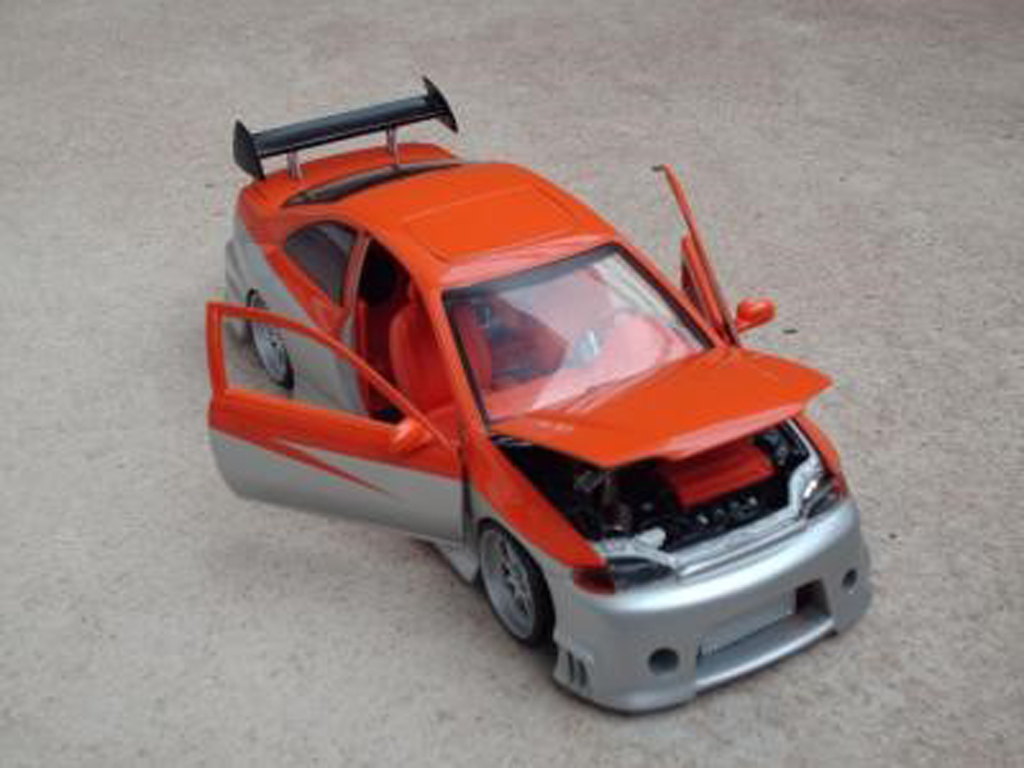 Honda Civic Base parotech oranje grijs 1/18 Ertl