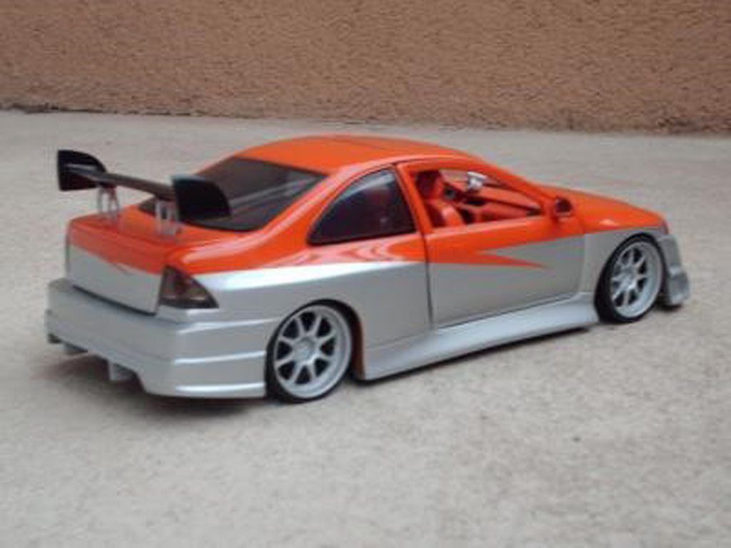 Honda Civic 1/18 Ertl paroodech oranje grijs modelauto
