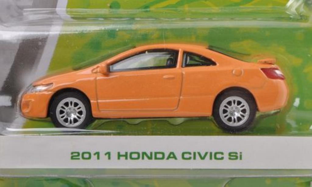 Honda Civic 1/64 Greenlight Si oranje-beige 2011 modelauto