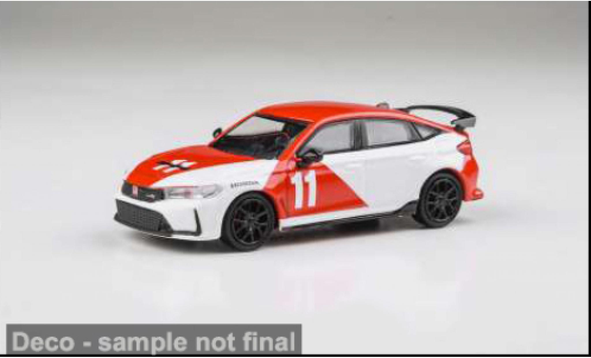Honda Civic 1/64 Para64 Type R (FL5) oranje/wit 2025 1:64 modelauto