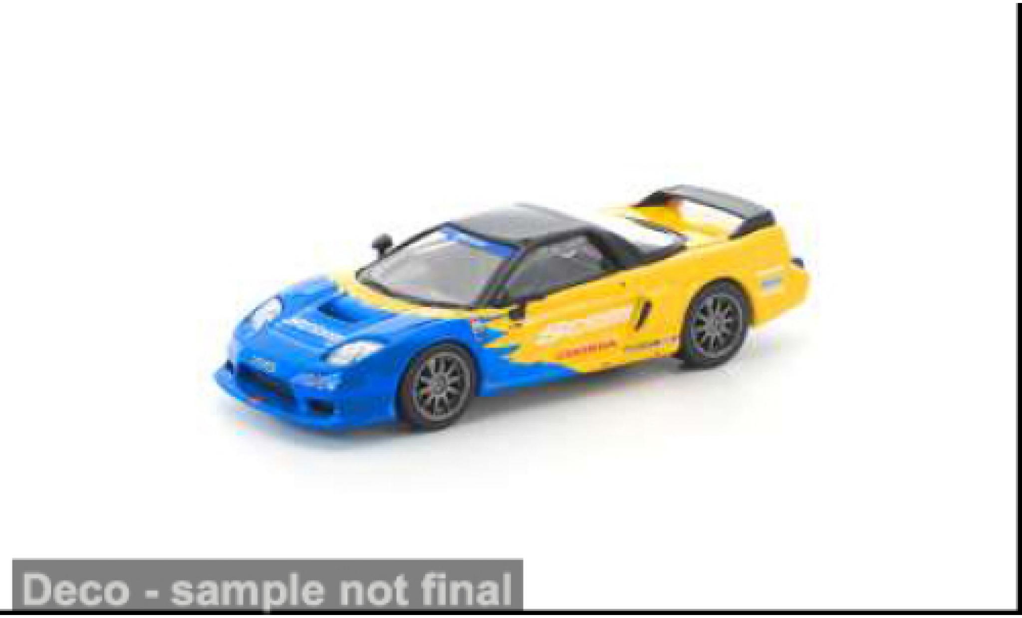 Honda NSX 1/64 Pop Race -R Spoon geel/blauw 1:64 modelauto