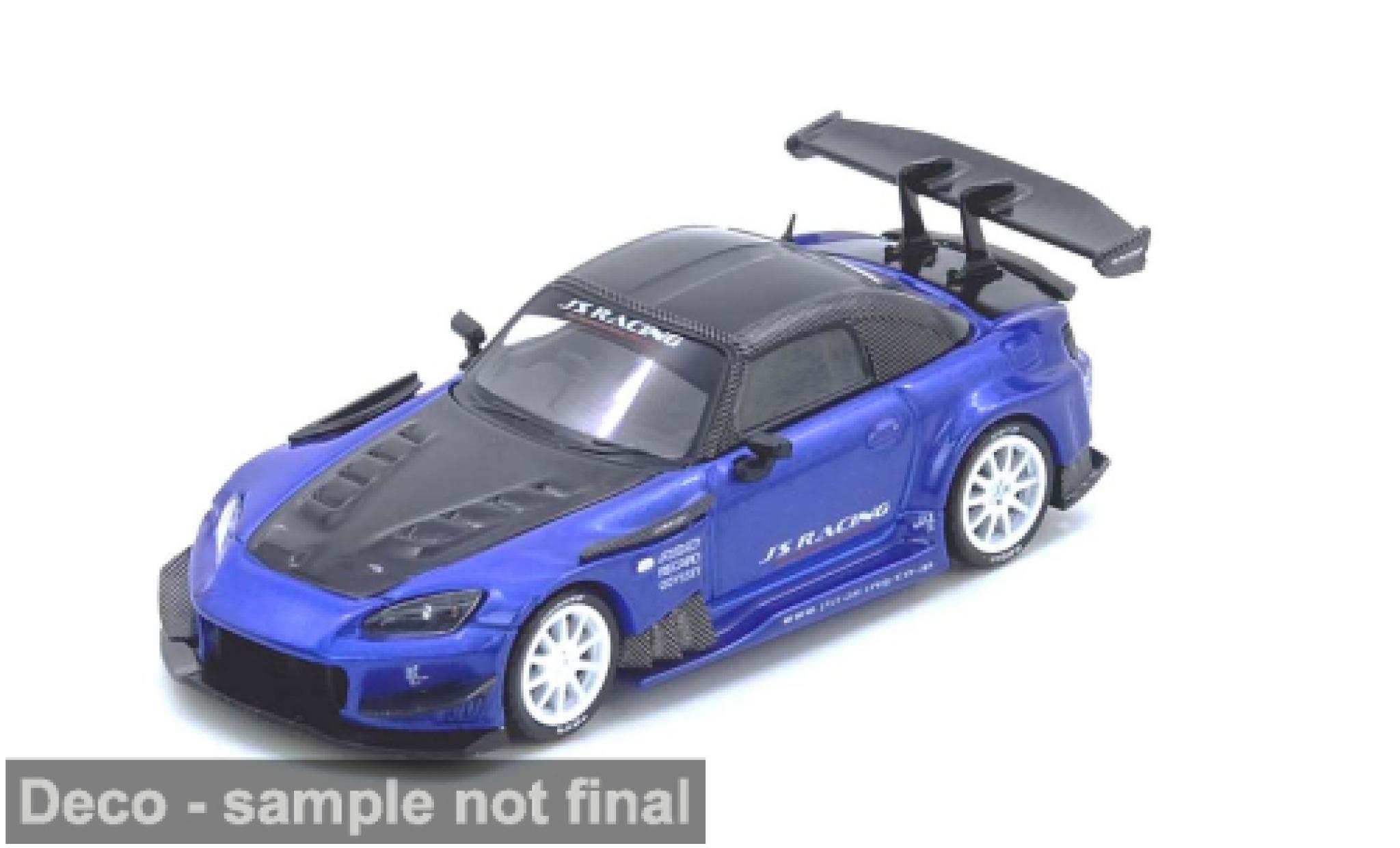 Honda S2000 1/64 INNO64 J's Racing blauw/zwart 1:64 modelauto