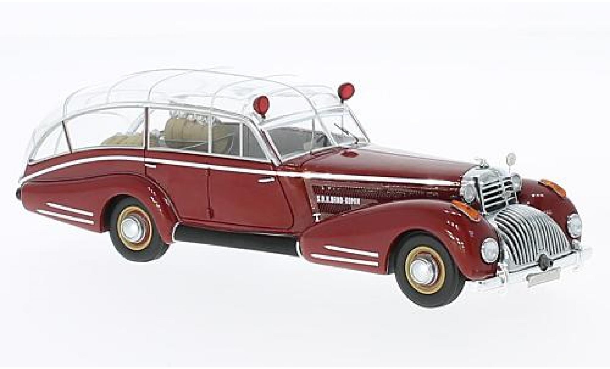 Horch 853 1/43 AutoCult AS12 Lepil rood 1:43 modelauto