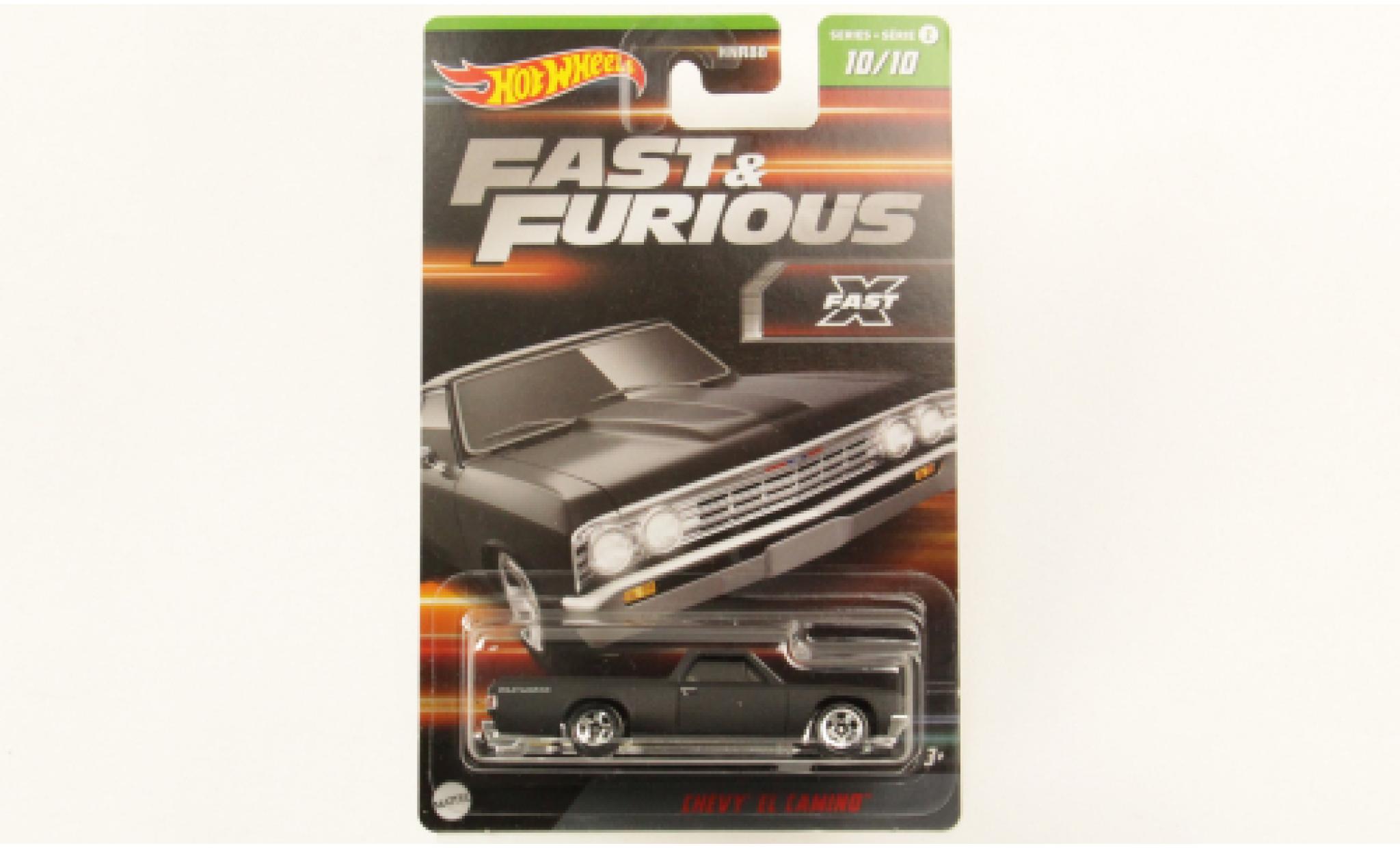 Chevrolet El Camino 1/64 Hot Wheels mattanthrazit rapide & Furious 1972 modelauto