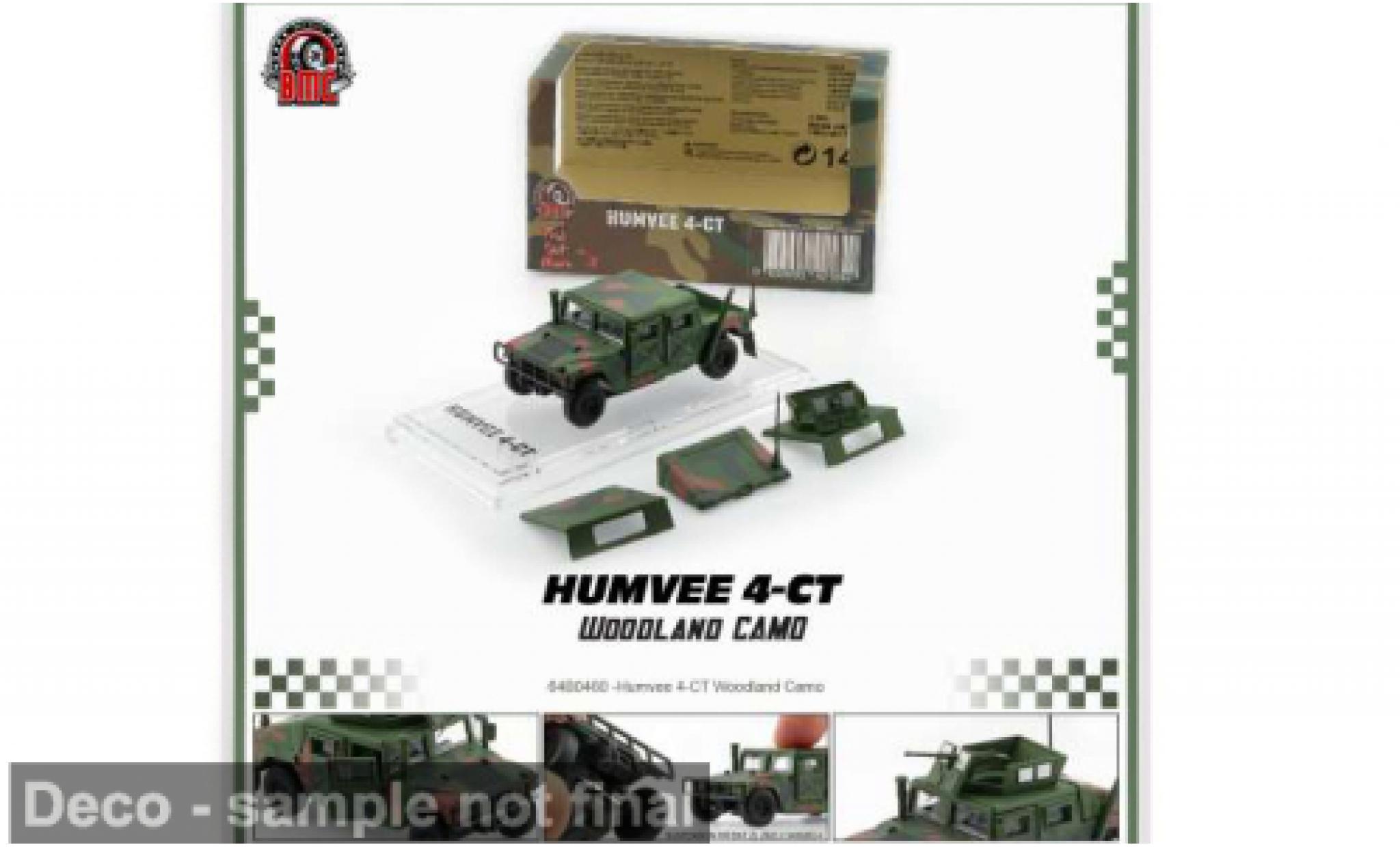 Hummer Humvee 1/64 BM Creations 4-CT Woodland Camo 1:64 modelauto